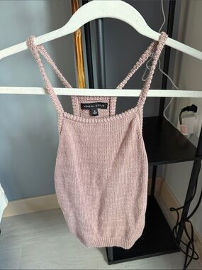 Kendall & Kylie Blush Pink Knit Strappy Cami